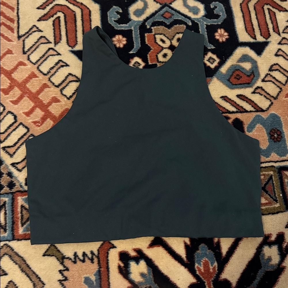 Girlfriend Collective Dark Green Dylan Sport Bra XL
